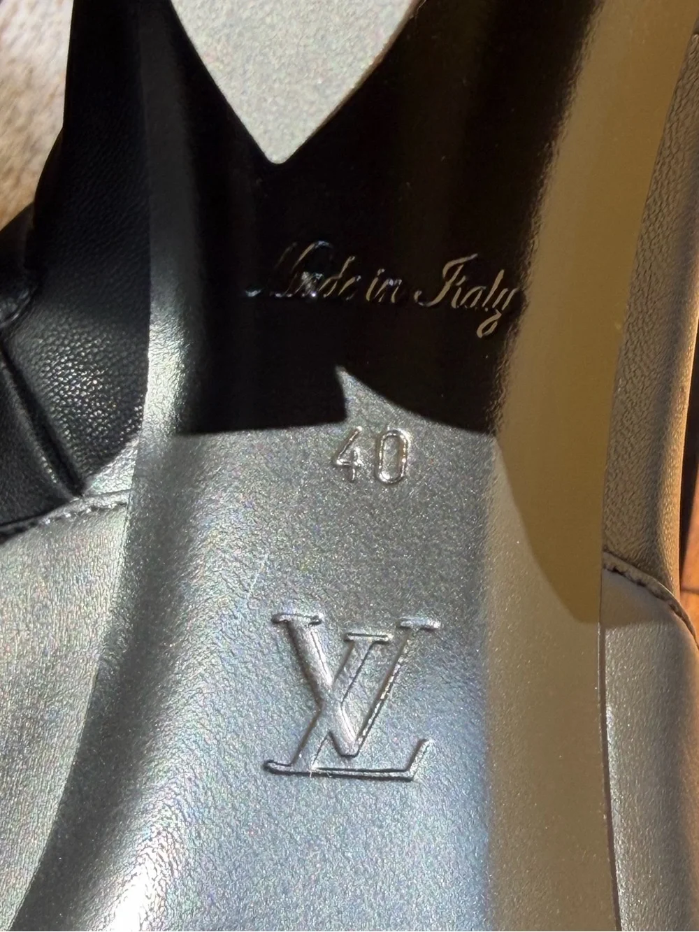 LOUIS VUITTON Uniforms Black Stretch Leather Silhouette Ankle Boots